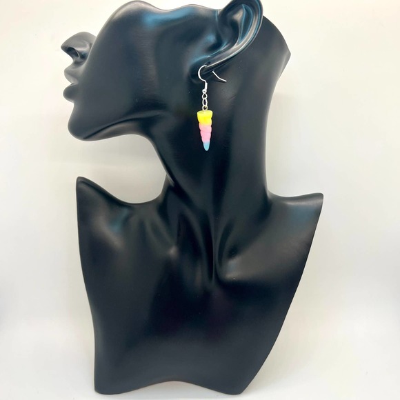Unicorn Earrings - Unicorn Horns - Rainbow Earrings - JoJo Earrings - Picture 7 of 8
